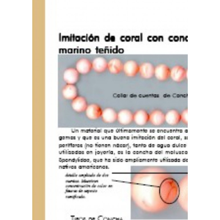 Imitacion de coral con concha de molusco