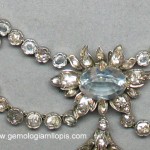 Elegante collar de finales del XIX de aguamarinas y diamantes 